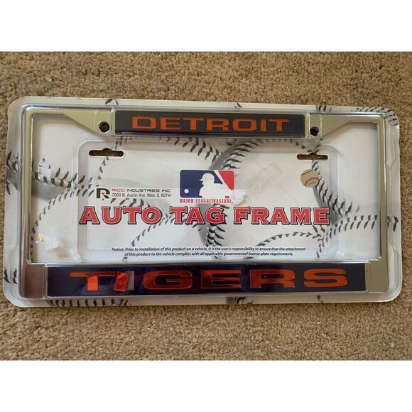 Detroit Tigers Auto Tag Frame - Picture 1 of 3